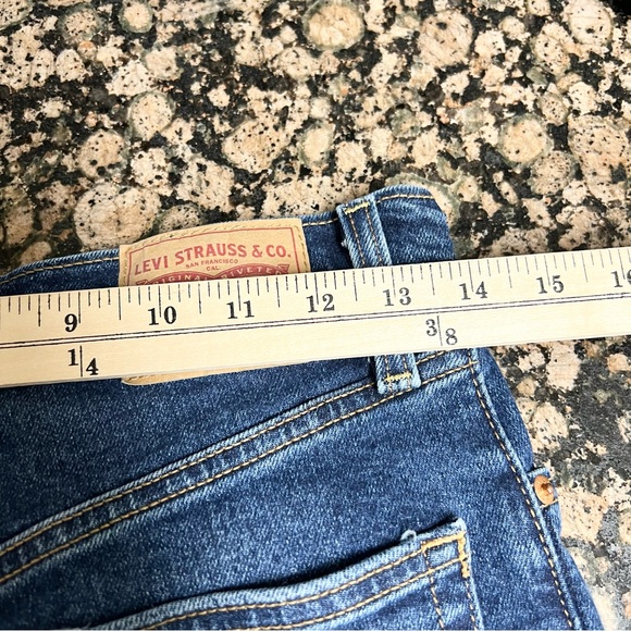 Levis Premium Ribcage Straight Jeans Womens Blue Denim Size 29 Buttonfly - Picture 4 of 6